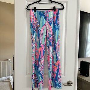 Lilly Pulitzer Colorful Sailboats Wide-Leg Palazzo Print Pants